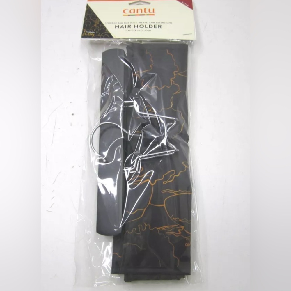 Cantu Black/Orange Hair Holder with Hanger for Wigs, Weaves aand Extentions